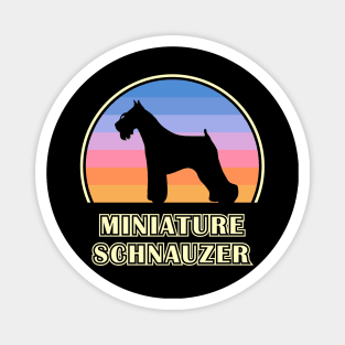 Miniature Schnauzer Vintage Sunset Dog Magnet